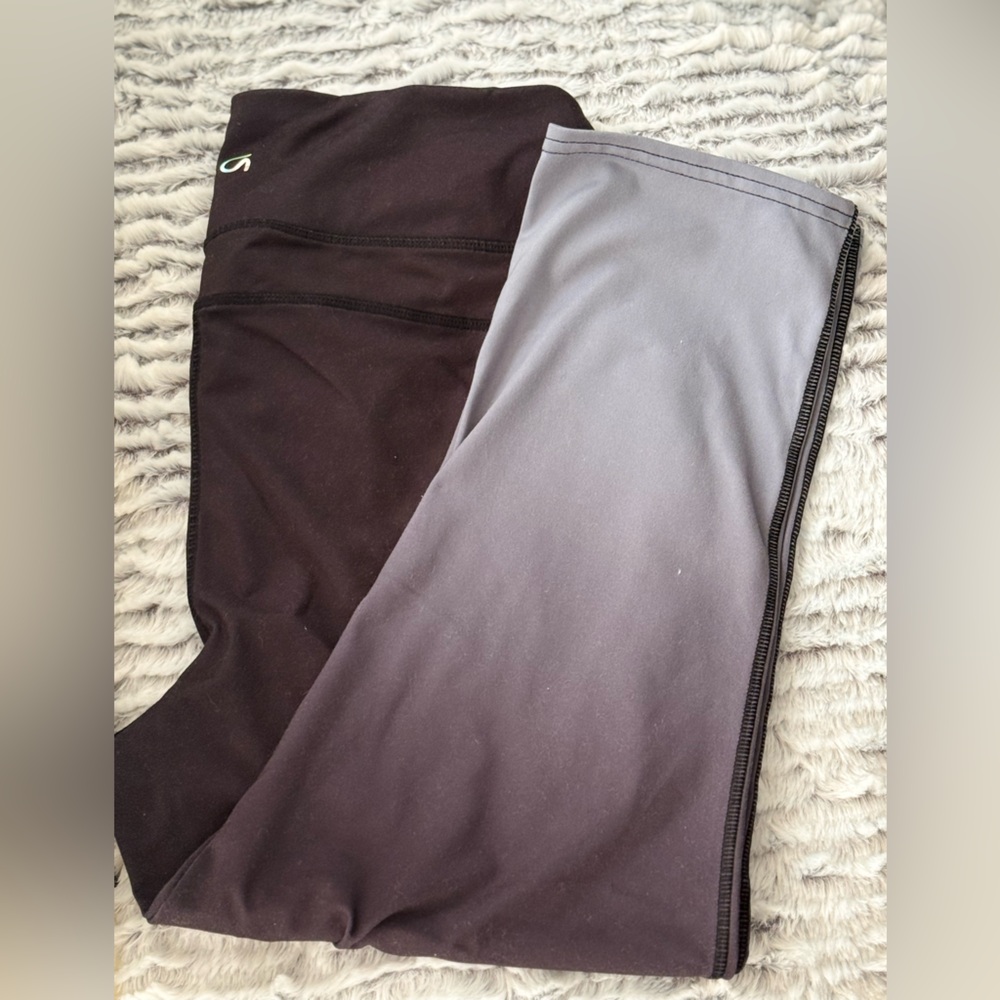 GAP Fit Black and Gray Ombré Leggings